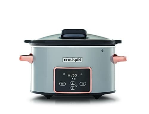 Crock-Pot CSC059X Olla de cocción lenta digital para preparar todo tipo de recetas 3.5 litros Plata/Cobre 