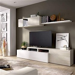Homely - Mueble de Salón Modular IBIZA MINI, Conjunto 4 Muebles, Muebles  Salón Completo, Mueble para Televisión + Mueble Bajo + Mueble Alto +  Estantería Alta