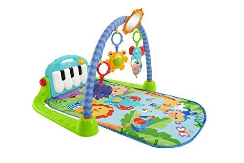 Mattel HBG85 Fisher-Price Alfombra Gimnasio de actividades Monito con accesorios juguete para bebés recién nacidos 