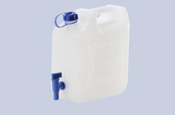 Relaxdays Pack 3 Bidones Plegables, 20 L, Garrafas Agua, Grifo, Depósitos  Líquidos Camping, sin BPA, Transparente/